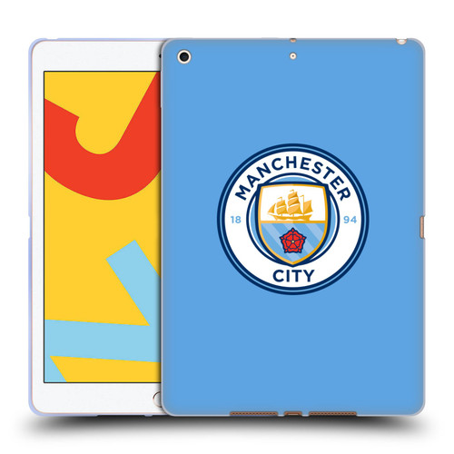 Manchester City Man City FC Badge Blue Full Colour Soft Gel Case for Apple iPad 10.2 2019/2020/2021