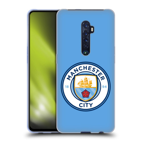 Manchester City Man City FC Badge Blue Full Colour Soft Gel Case for OPPO Reno 2