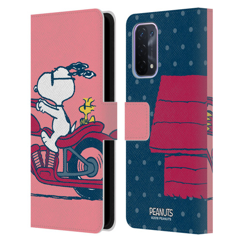 Peanuts Halfs And Laughs Snoopy & Woodstock Leather Book Wallet Case Cover For OPPO A54 5G