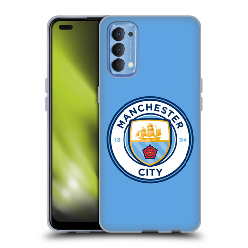 Manchester City Man City FC Badge Blue Full Colour Soft Gel Case for OPPO Reno 4 5G