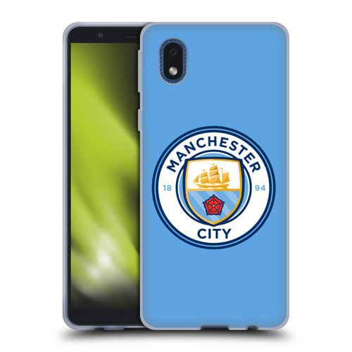 Manchester City Man City FC Badge Blue Full Colour Soft Gel Case for Samsung Galaxy A01 Core (2020)