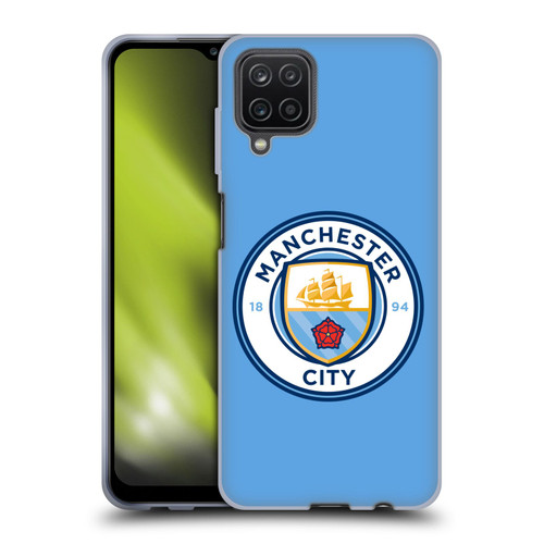 Manchester City Man City FC Badge Blue Full Colour Soft Gel Case for Samsung Galaxy A12 (2020)