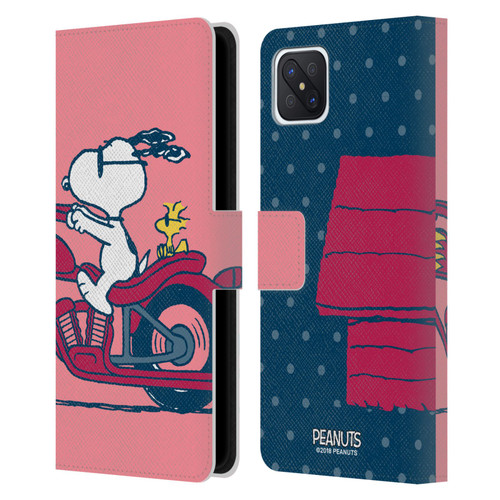 Peanuts Halfs And Laughs Snoopy & Woodstock Leather Book Wallet Case Cover For OPPO Reno4 Z 5G