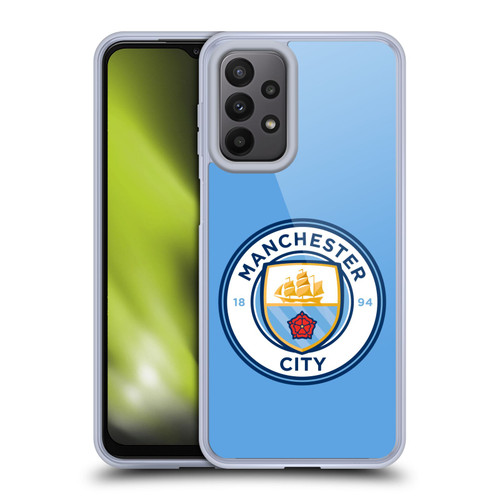 Manchester City Man City FC Badge Blue Full Colour Soft Gel Case for Samsung Galaxy A23 / 5G (2022)