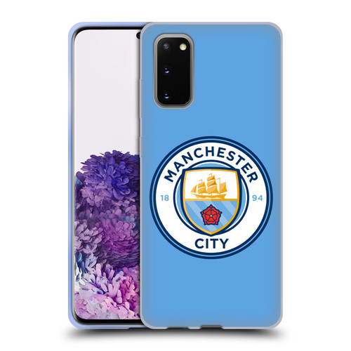 Manchester City Man City FC Badge Blue Full Colour Soft Gel Case for Samsung Galaxy S20 / S20 5G