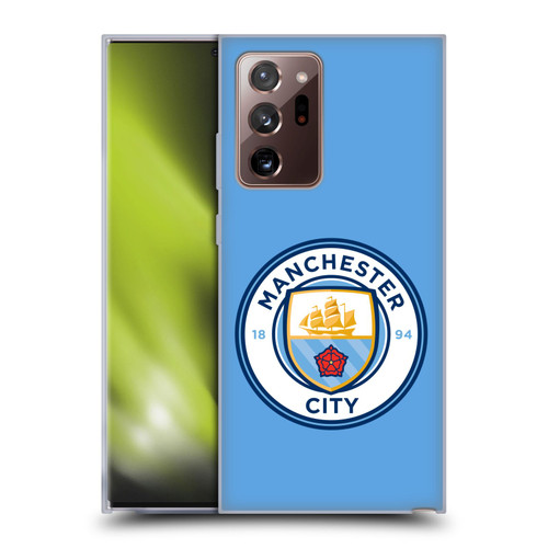 Manchester City Man City FC Badge Blue Full Colour Soft Gel Case for Samsung Galaxy Note20 Ultra / 5G