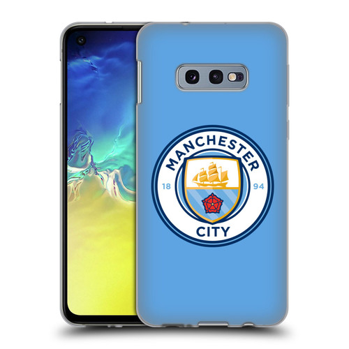 Manchester City Man City FC Badge Blue Full Colour Soft Gel Case for Samsung Galaxy S10e