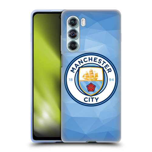 Manchester City Man City FC Badge Geometric Blue Full Colour Soft Gel Case for Motorola Edge S30 / Moto G200 5G