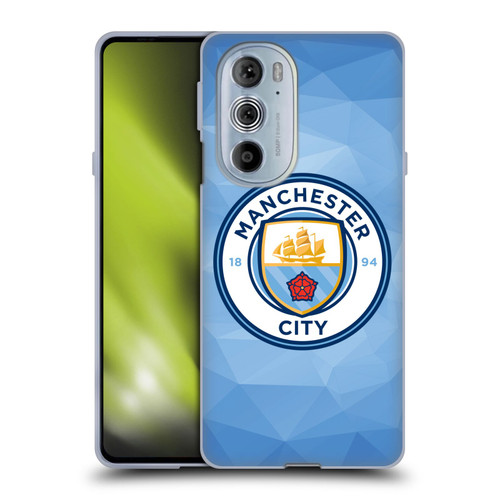 Manchester City Man City FC Badge Geometric Blue Full Colour Soft Gel Case for Motorola Edge X30