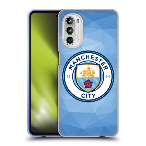 Manchester City Man City FC Badge Geometric Blue Full Colour Soft Gel Case for Motorola Moto G52