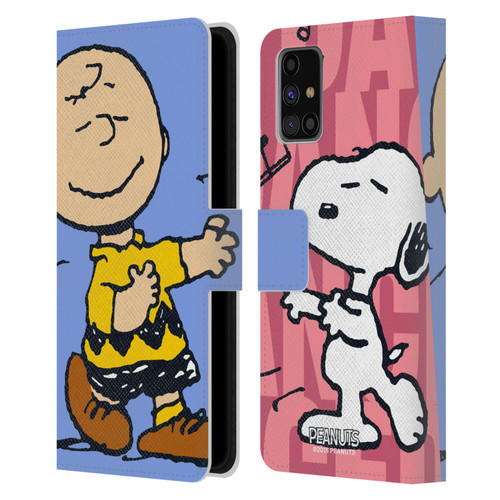 Peanuts Halfs And Laughs Snoopy & Charlie Leather Book Wallet Case Cover For Samsung Galaxy M31s (2020)