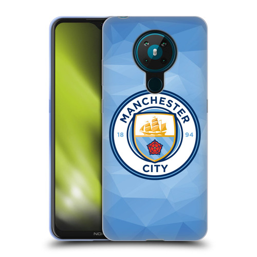 Manchester City Man City FC Badge Geometric Blue Full Colour Soft Gel Case for Nokia 5.3