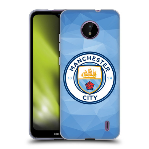 Manchester City Man City FC Badge Geometric Blue Full Colour Soft Gel Case for Nokia C10 / C20