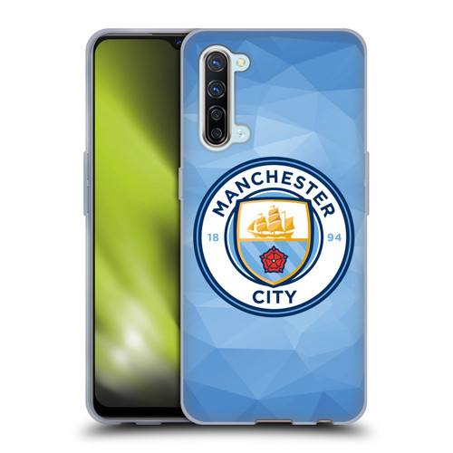 Manchester City Man City FC Badge Geometric Blue Full Colour Soft Gel Case for OPPO Find X2 Lite 5G