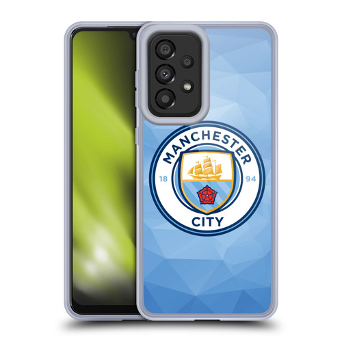 Manchester City Man City FC Badge Geometric Blue Full Colour Soft Gel Case for Samsung Galaxy A33 5G (2022)