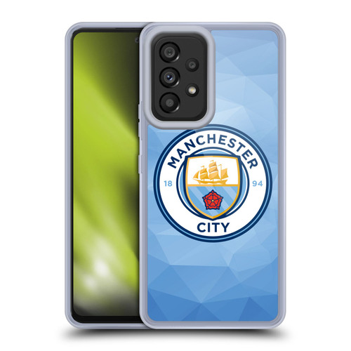 Manchester City Man City FC Badge Geometric Blue Full Colour Soft Gel Case for Samsung Galaxy A53 5G (2022)