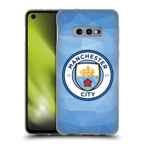 Manchester City Man City FC Badge Geometric Blue Full Colour Soft Gel Case for Samsung Galaxy S10e