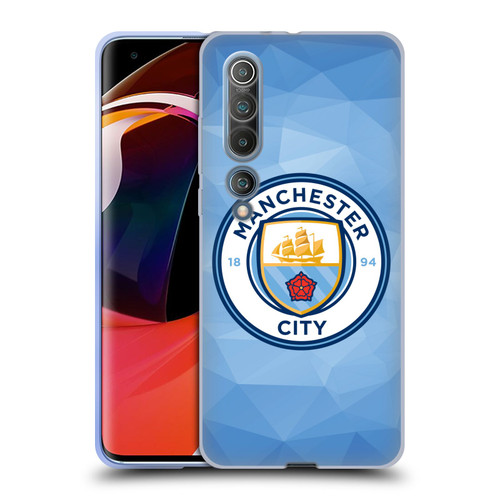 Manchester City Man City FC Badge Geometric Blue Full Colour Soft Gel Case for Xiaomi Mi 10 5G / Mi 10 Pro 5G