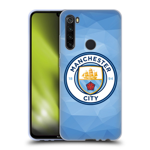 Manchester City Man City FC Badge Geometric Blue Full Colour Soft Gel Case for Xiaomi Redmi Note 8T