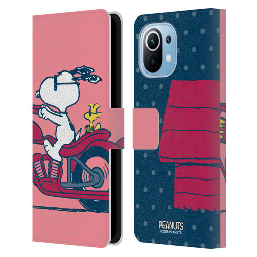 Peanuts Halfs And Laughs Snoopy & Woodstock Leather Book Wallet Case Cover For Xiaomi Mi 11