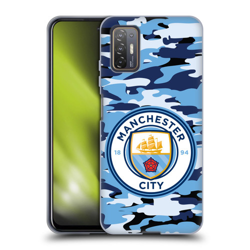 Manchester City Man City FC Badge Camou Blue Moon Soft Gel Case for HTC Desire 21 Pro 5G