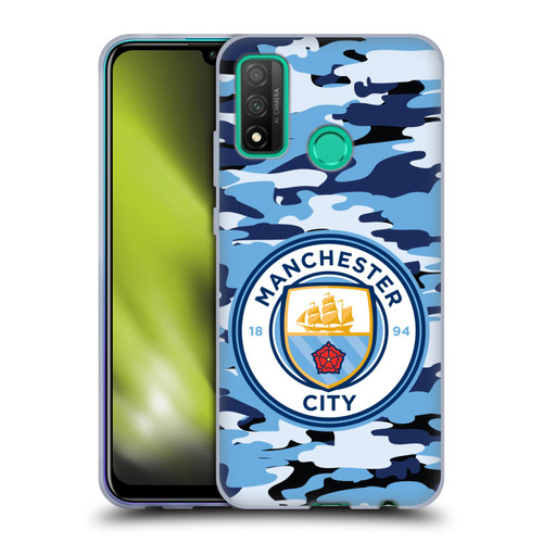 Manchester City Man City FC Badge Camou Blue Moon Soft Gel Case for Huawei P Smart (2020)