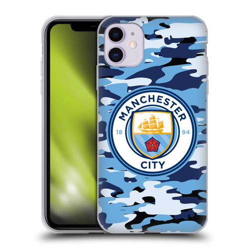 Manchester City Man City FC Badge Camou Blue Moon Soft Gel Case for Apple iPhone 11