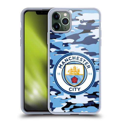 Manchester City Man City FC Badge Camou Blue Moon Soft Gel Case for Apple iPhone 11 Pro Max