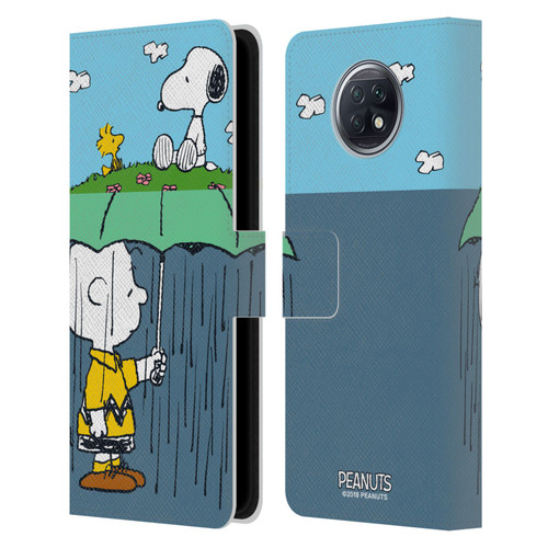 Peanuts Halfs And Laughs Charlie, Snoppy & Woodstock Leather Book Wallet Case Cover For Xiaomi Redmi Note 9T 5G