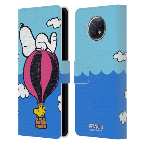 Peanuts Halfs And Laughs Snoopy & Woodstock Balloon Leather Book Wallet Case Cover For Xiaomi Redmi Note 9T 5G