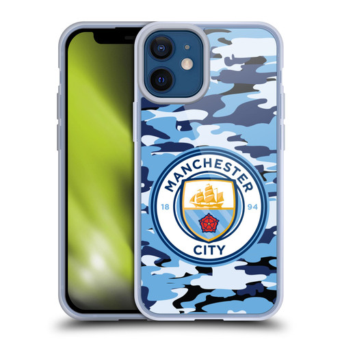 Manchester City Man City FC Badge Camou Blue Moon Soft Gel Case for Apple iPhone 12 Mini
