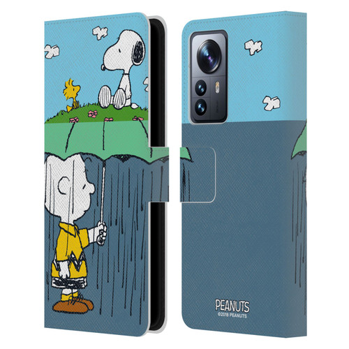 Peanuts Halfs And Laughs Charlie, Snoppy & Woodstock Leather Book Wallet Case Cover For Xiaomi 12 Pro