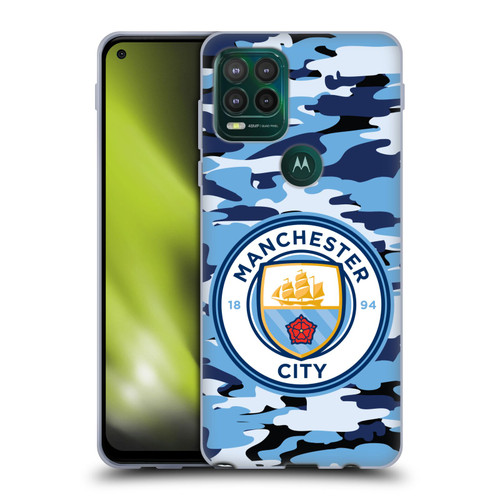 Manchester City Man City FC Badge Camou Blue Moon Soft Gel Case for Motorola Moto G Stylus 5G 2021