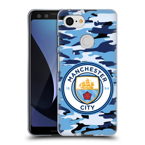 Manchester City Man City FC Badge Camou Blue Moon Soft Gel Case for Google Pixel 3