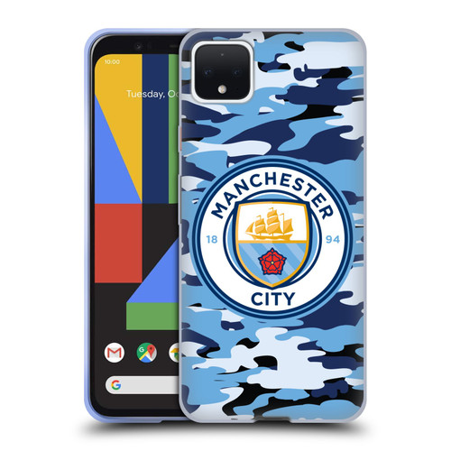 Manchester City Man City FC Badge Camou Blue Moon Soft Gel Case for Google Pixel 4 XL