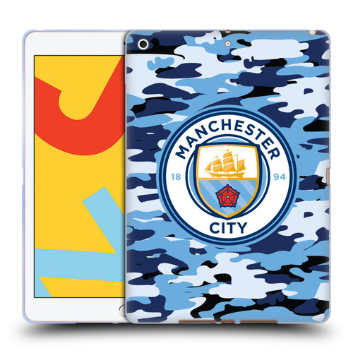 Manchester City Man City FC Badge Camou Blue Moon Soft Gel Case for Apple iPad 10.2 2019/2020/2021