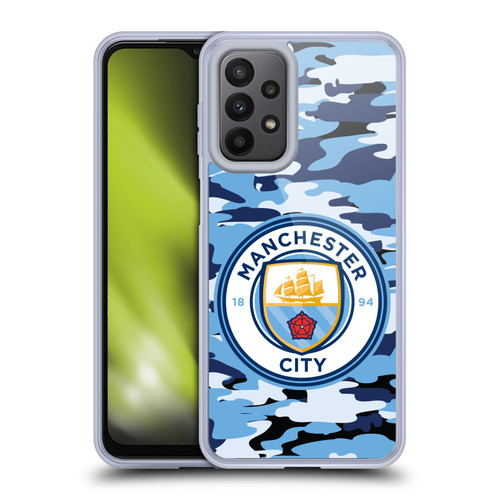 Manchester City Man City FC Badge Camou Blue Moon Soft Gel Case for Samsung Galaxy A23 / 5G (2022)
