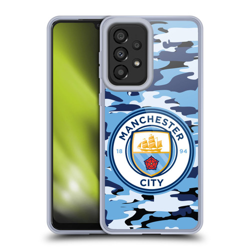 Manchester City Man City FC Badge Camou Blue Moon Soft Gel Case for Samsung Galaxy A33 5G (2022)