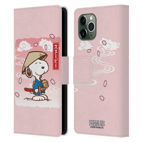 Peanuts Oriental Snoopy Samurai Leather Book Wallet Case Cover For Apple iPhone 11 Pro