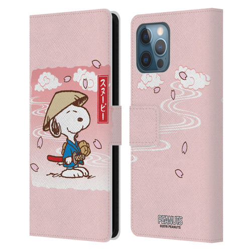 Peanuts Oriental Snoopy Samurai Leather Book Wallet Case Cover For Apple iPhone 12 Pro Max