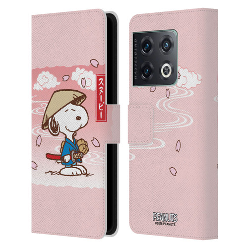 Peanuts Oriental Snoopy Samurai Leather Book Wallet Case Cover For OnePlus 10 Pro