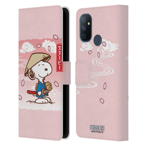 Peanuts Oriental Snoopy Samurai Leather Book Wallet Case Cover For OnePlus Nord N100