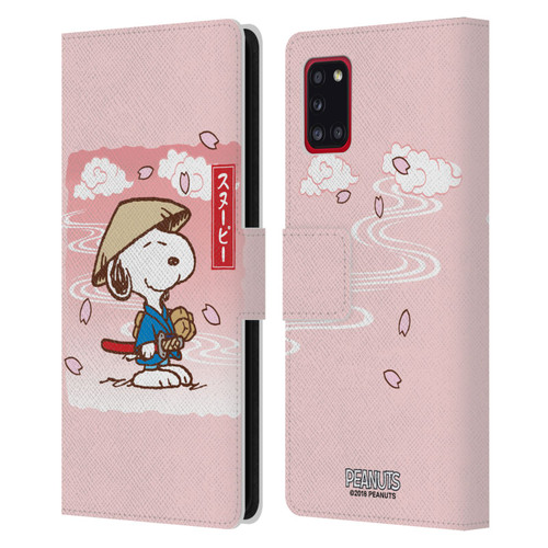 Peanuts Oriental Snoopy Samurai Leather Book Wallet Case Cover For Samsung Galaxy A31 (2020)