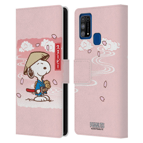 Peanuts Oriental Snoopy Samurai Leather Book Wallet Case Cover For Samsung Galaxy M31 (2020)