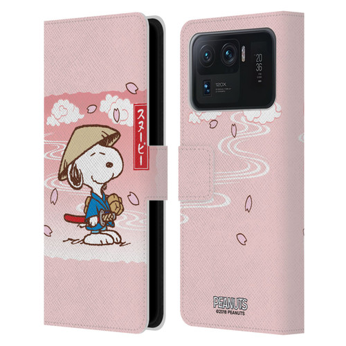 Peanuts Oriental Snoopy Samurai Leather Book Wallet Case Cover For Xiaomi Mi 11 Ultra