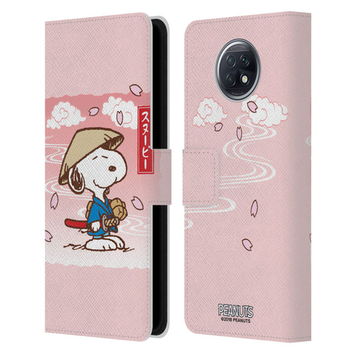 Peanuts Oriental Snoopy Samurai Leather Book Wallet Case Cover For Xiaomi Redmi Note 9T 5G
