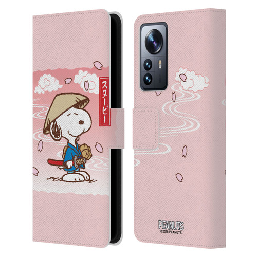 Peanuts Oriental Snoopy Samurai Leather Book Wallet Case Cover For Xiaomi 12 Pro