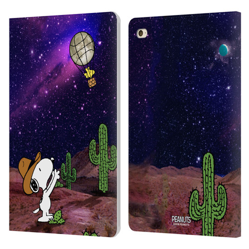 Peanuts Snoopy Space Cowboy Nebula Balloon Woodstock Leather Book Wallet Case Cover For Apple iPad mini 4