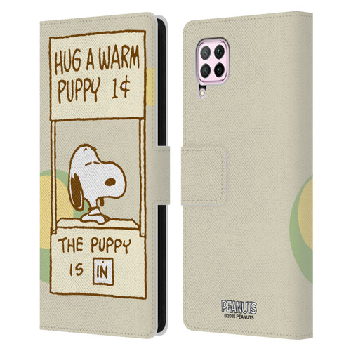 Peanuts Snoopy Hug Warm Leather Book Wallet Case Cover For Huawei Nova 6 SE / P40 Lite