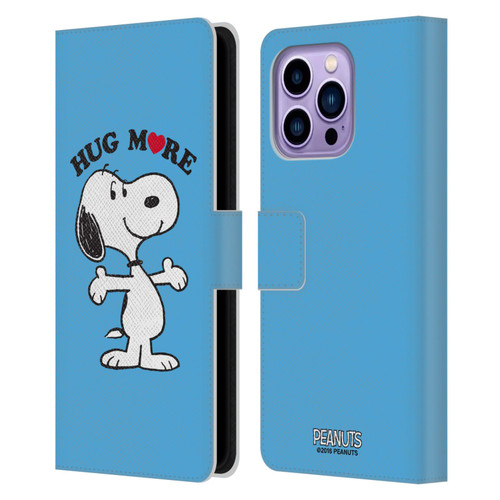 Peanuts Snoopy Hug More Leather Book Wallet Case Cover For Apple iPhone 14 Pro Max
